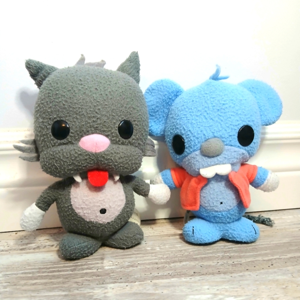 Funko plushies Itchy and Scratchy from The Simpsons 2011